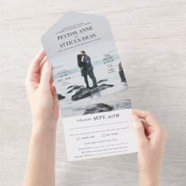 Atmósfera todo en una invitación de matrimonio con