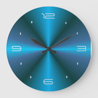 Atmosférico con el reloj de pared azul del