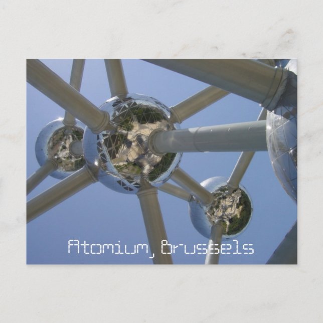 Atomium, Bruselas, Bélgica postal (Anverso)