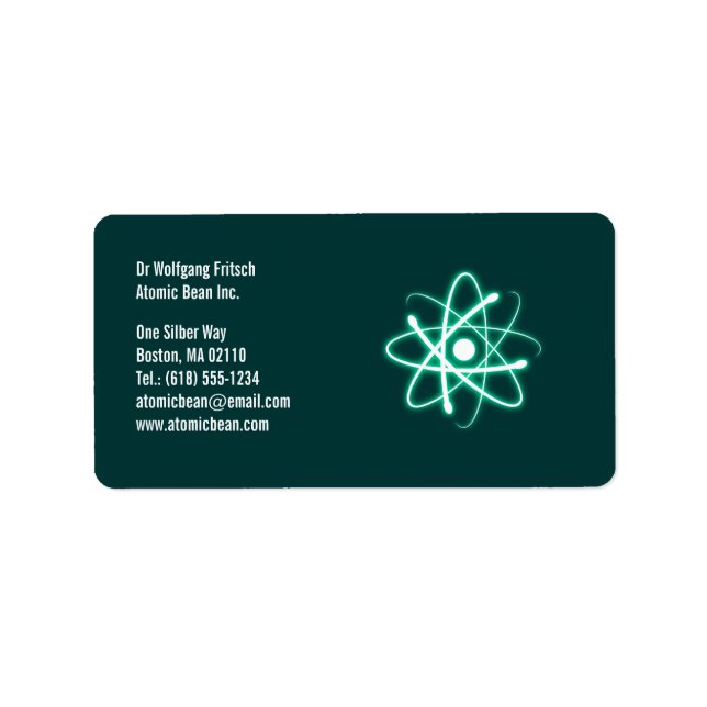 Átomo - Etiqueta científica (Frente)
