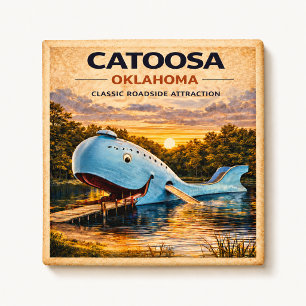 Atracción de ballena azul Catoosa Ruta 66 Imán par