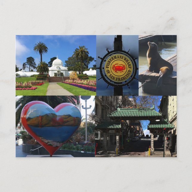 Atracciones de San Francisco #1 Tarjeta postal (Anverso)