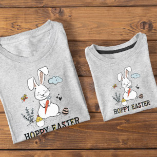 Atractiva camiseta de conejito de Pascua