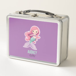 Atractiva sirena pastel con nombre de niño