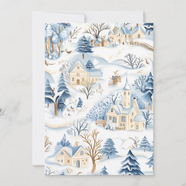 Atractiva tarjeta de Navidades de invierno Wonderl (Anverso)