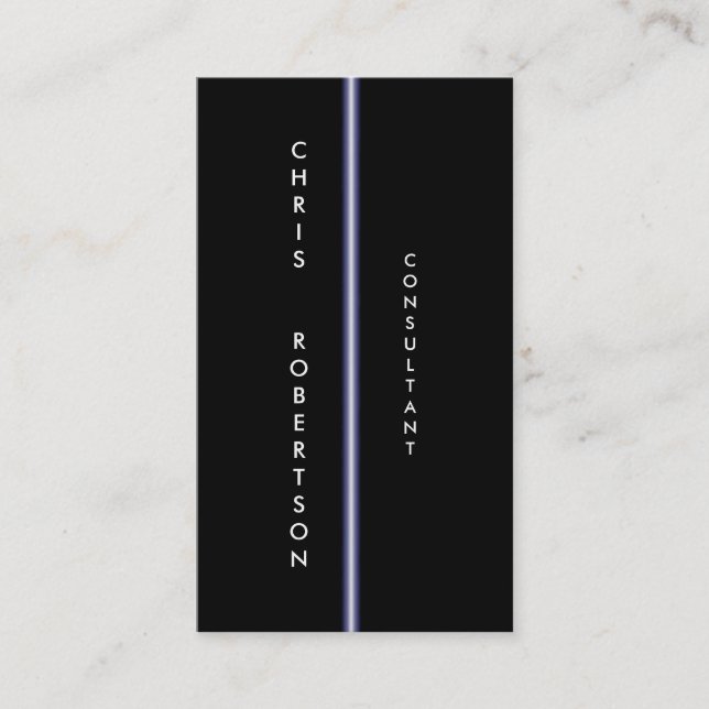 Atractiva tarjeta de presentación con encanto azul (Anverso)