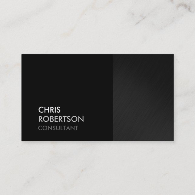 Atractiva tarjeta de presentación Gray Black (Anverso)