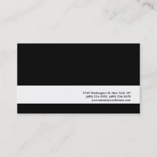 Atractiva tarjeta de visita Charm Black White Stri