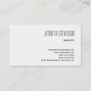Atractiva tarjeta de visita de consultor blanco ne