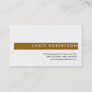 Atractiva tarjeta de visita Gold Brown