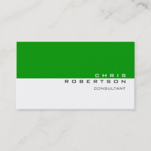 Atractiva tarjeta de visita Green White