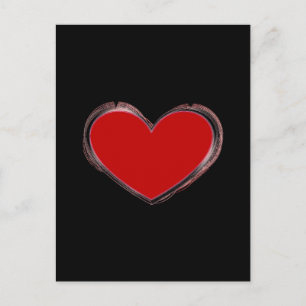 Atractiva tarjeta postal de amor para el corazón r