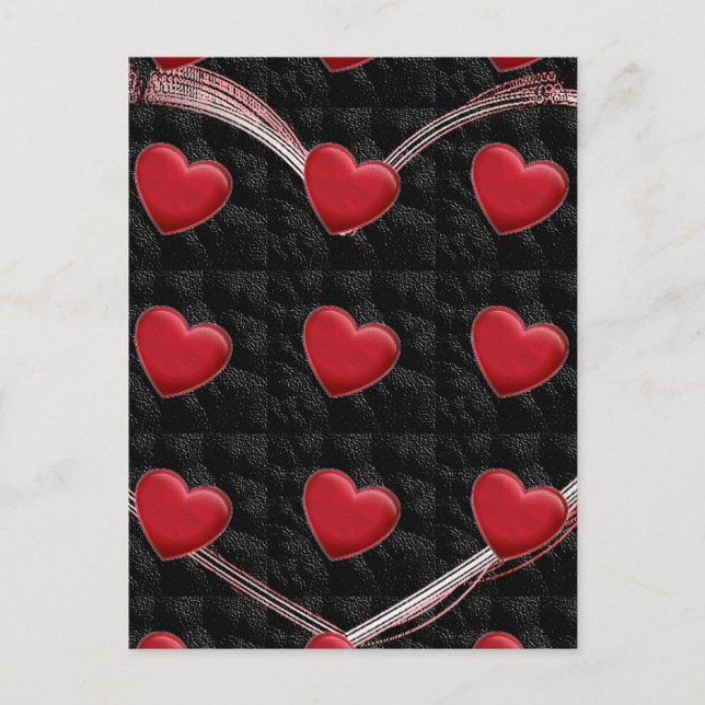 Atractiva tarjeta postal de amor para el corazón r (Anverso)
