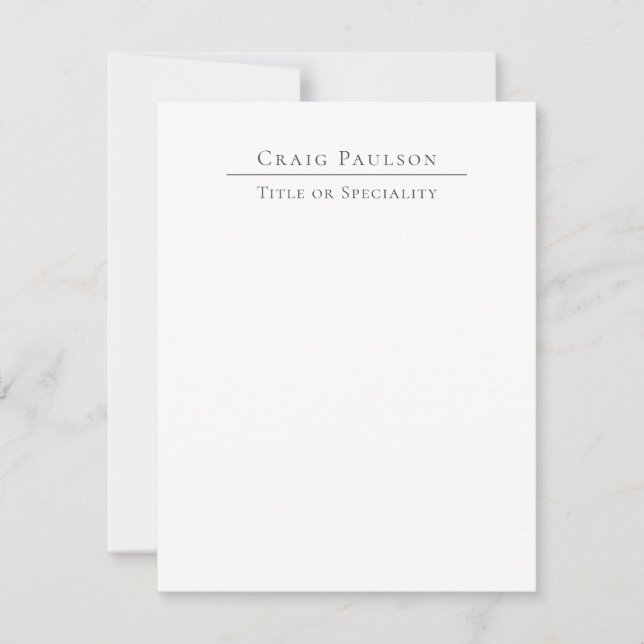 Atractiva tarjeta profesional simple Minimalista (Anverso)