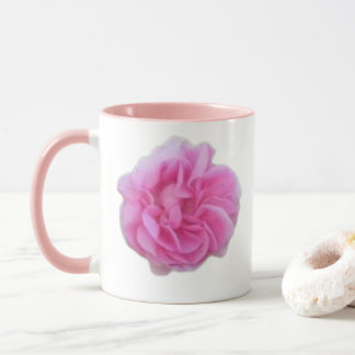 atractiva taza con rosa natural