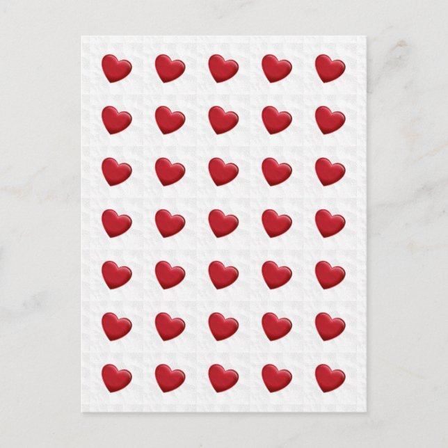 Atractivo corazón rojo gris arte pop tarjeta posta (Anverso)