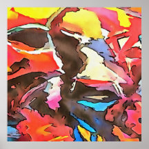 Atractivo resumen de vaca arte de contorno negro