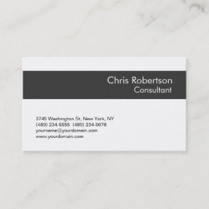 Atractivo Tarjeta de visita simple de banda gris b