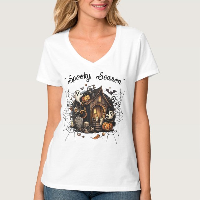 Atrapada Casa Tocante Camiseta 👻 🎃 (Anverso)