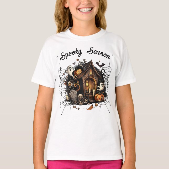 Atrapada Casa Tocante Camiseta 👻 🎃 (Anverso)