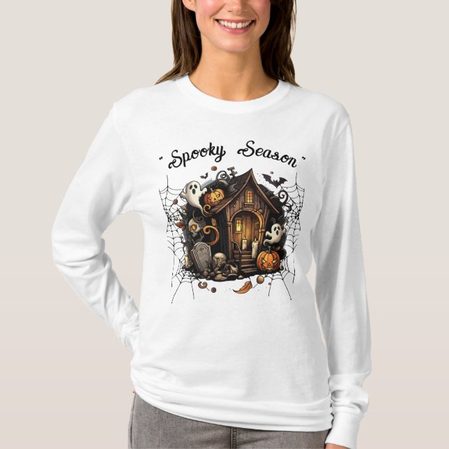 Atrapada Casa Tocante Camiseta 👻 🎃 (Anverso)