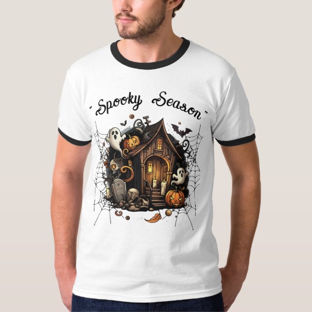 Atrapada Casa Tocante Camiseta 👻 🎃 (Anverso)