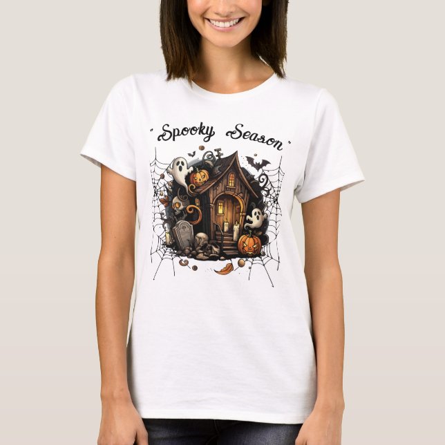 Atrapada Casa Tocante Camiseta 👻 🎃 (Anverso)