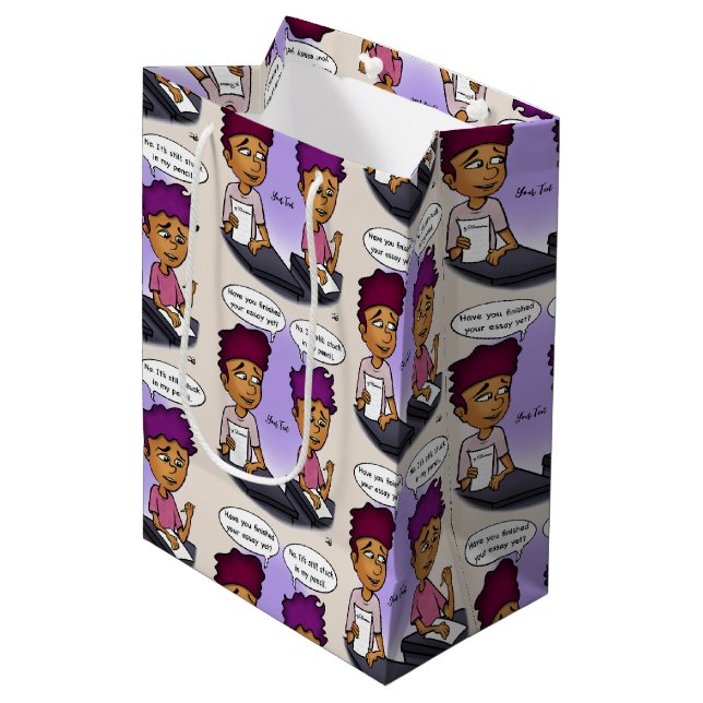 Atrapado en bolsa de regalo de lápiz (Angulo Anverso)