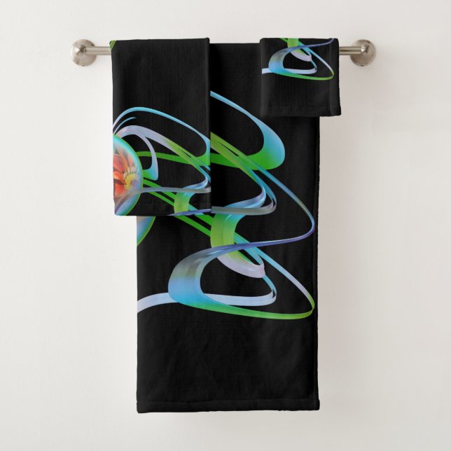 Atrapado en el juego de toallas de baño central (In situ)