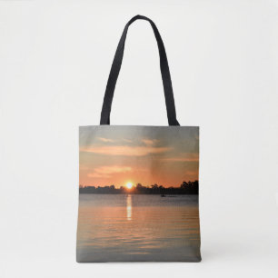 Atrapado en la bolsa de la tota del atardecer
