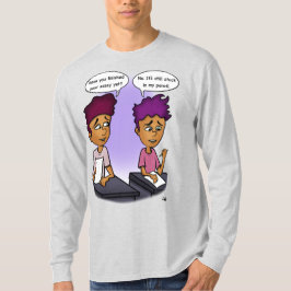 Atrapado en la camiseta con mangas largas de los h