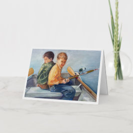 Atrapado Una Tarjeta De Saludo De Pescado