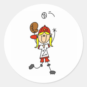 Atrapando A Un Pegatina De Softball