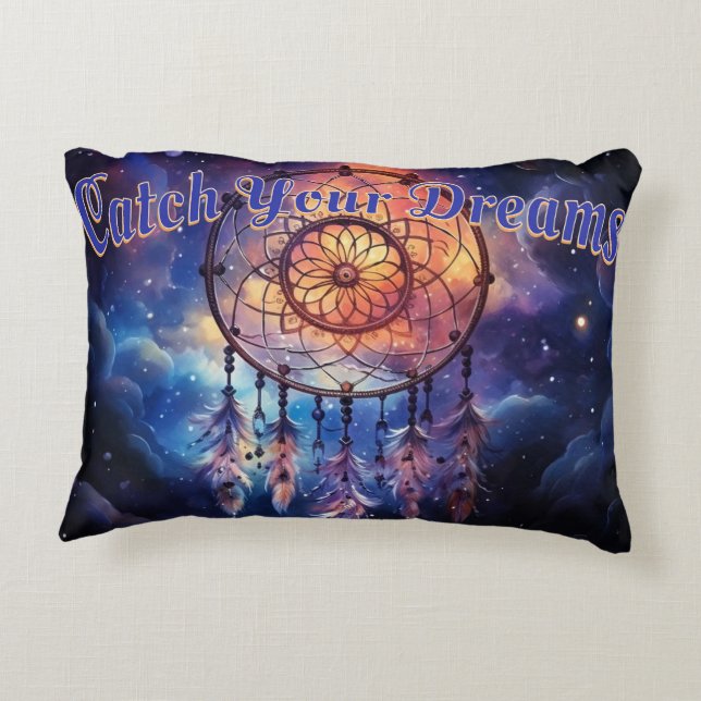 Atrapar tus sueños cepillado almohada de acento (Reverso)