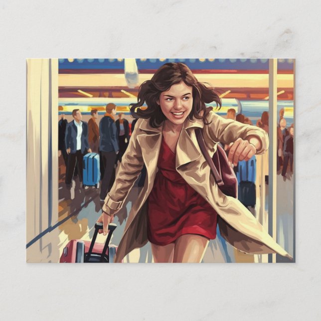 Atrapar una postal de trabajo de vuelo (Anverso)