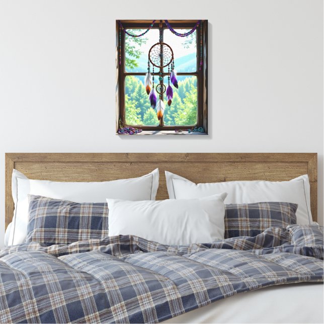 Atrapasueños en ventana | Arte Boho (Insitu(Dormitorio))