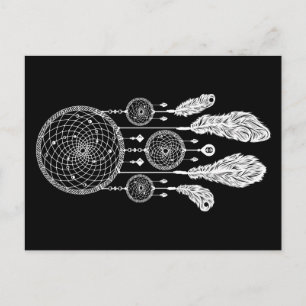 Atrapasueños - Tarjeta postal (Negro)