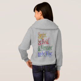 Atrás - Cita mágica de Horace Kids Hoodie