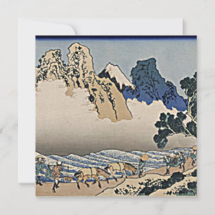 Atrás de la montaña Fuji del río Minobu Hokusai