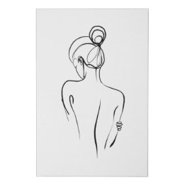 Atrás de una mujer de arte de línea, arte de línea