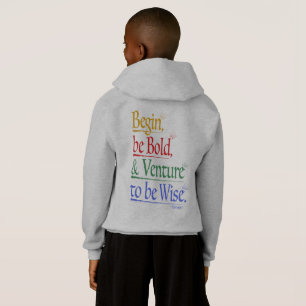 Atrás - Magia Cita De Horacio Niños Pullover Hoodi