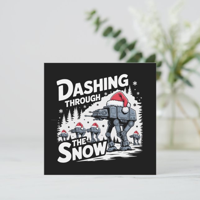 Atravesando la Nieve Navidad Familiar Fiesta (Anverso de pie)