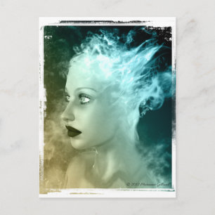 Atravesando la postal surrealista de arte gótico
