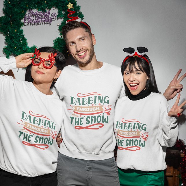 Atravesando la sudadera de los navidades de nieve (Dabbing through the snow christmas sweatshirt
)