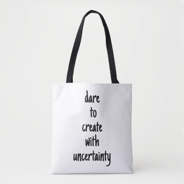 Atrévase A Crear La Bolsa De Tote De Hombro (Anverso)