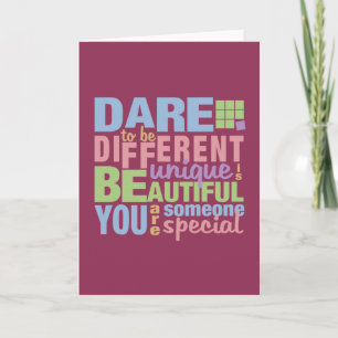 Atreverse a ser una tarjeta de saludo diferente