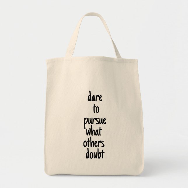 Atrévete A Perseguir La Bolsa De La Compra (Frente)