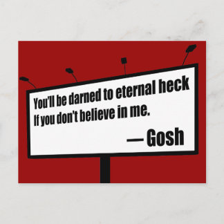 Atrevido a Eternal Heck postal divertida