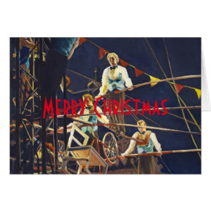 Atrevido acto de circo de trapecio de los Flying W