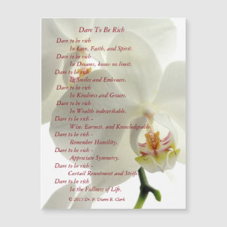 "Atrevimiento a ser" tarjeta magnética rica